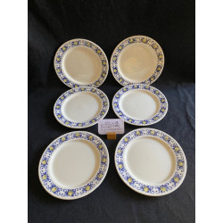 Lot 6 assiettes dessert -...