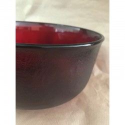 SALADIER VERRE TEXTURÉ MOULÉ