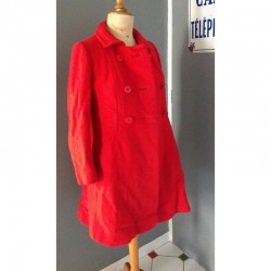 MANTEAU LAINE ROUGE