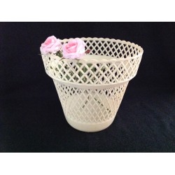 Cache pot "Syla" blanc