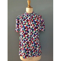 Blouse rétro colorée - 1980