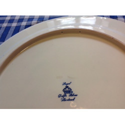 GRAND PLAT DÉCORATIF EN CÉRAMIQUE DELFTS BLAUW CHEMKEFA Ancien EUR 25