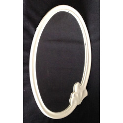 Miroir émaillé blanc - 1980