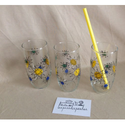 Vendu - Lot de 3 verres à...