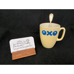 Mug "OXO" jaune pastel