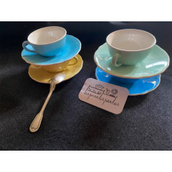 Vendu - 4 tasses café -...